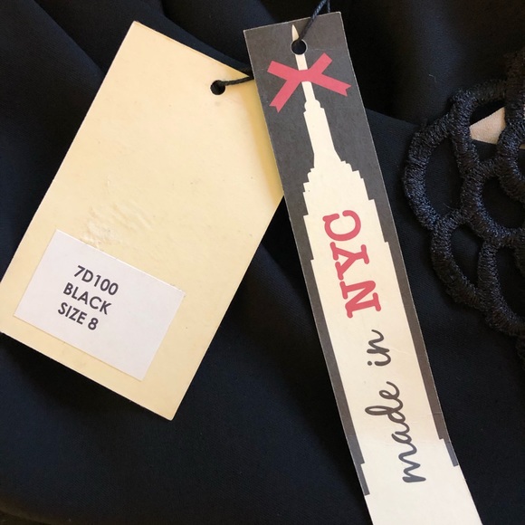 NWT Beautiful Black and Beige Cocktail Dress, sz 8 - Picture 8 of 8